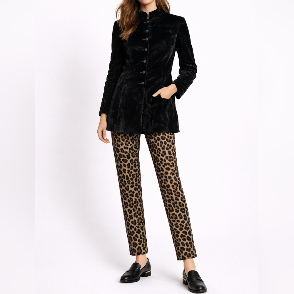VINTAGE CASUAL CORNER Velvet Jacket | Medium | Black | 90s Tailored Quiet Luxury
